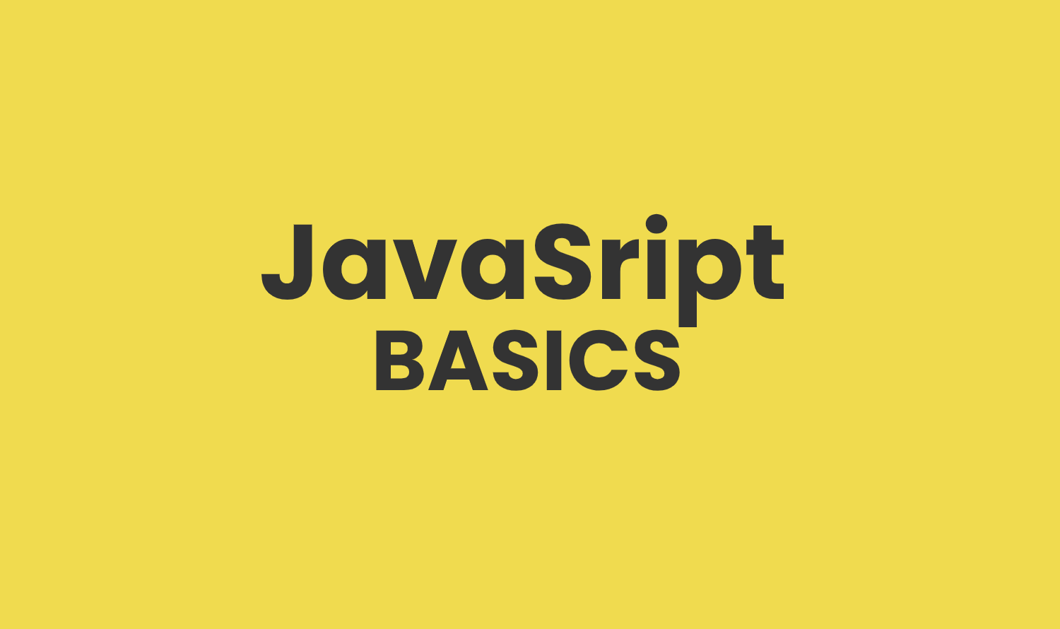 JavaScript Basics Part- 1