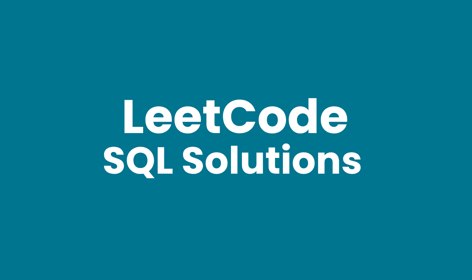LeetCode SQL Problem Solving Questions With Solutions