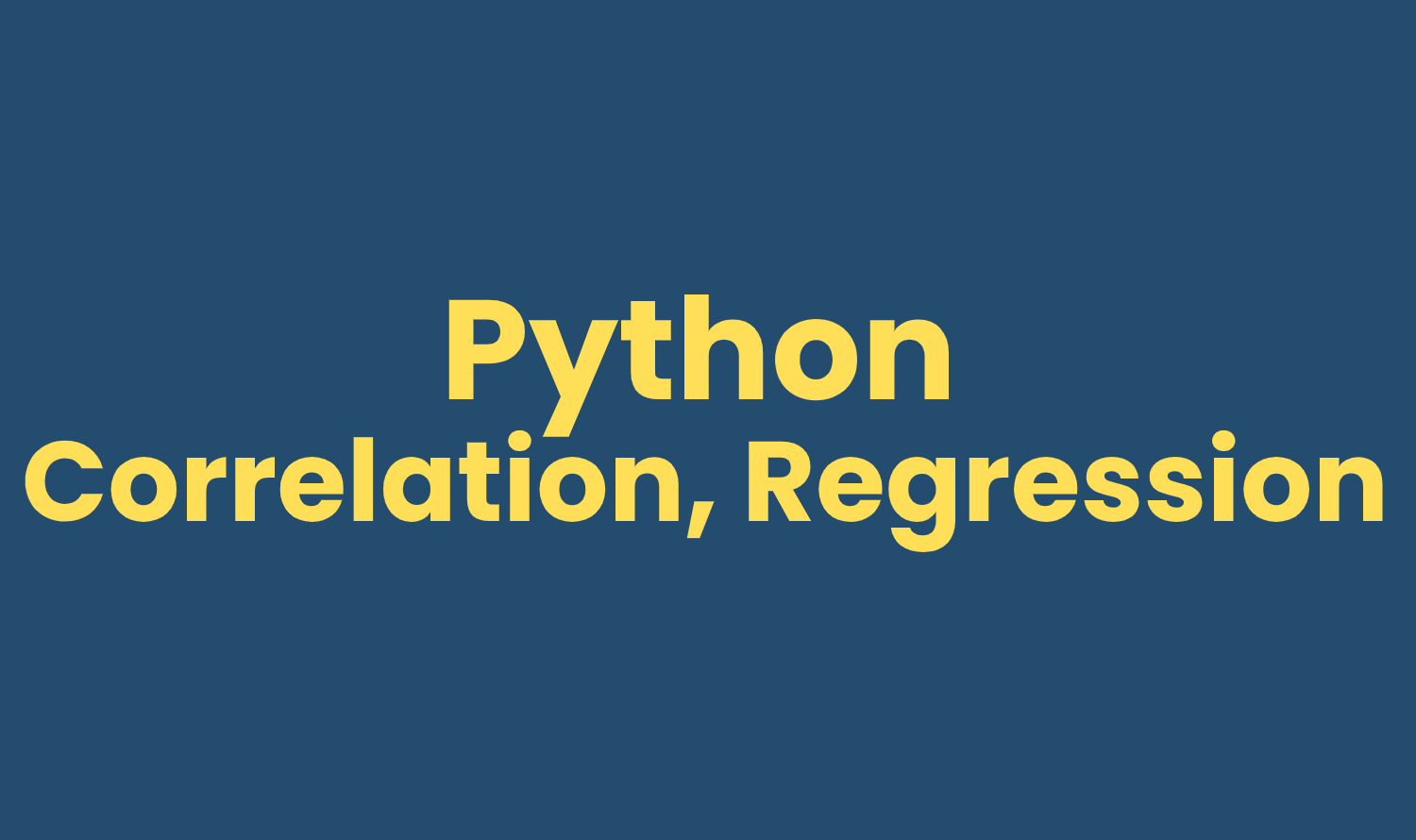 Python correlation and regression
