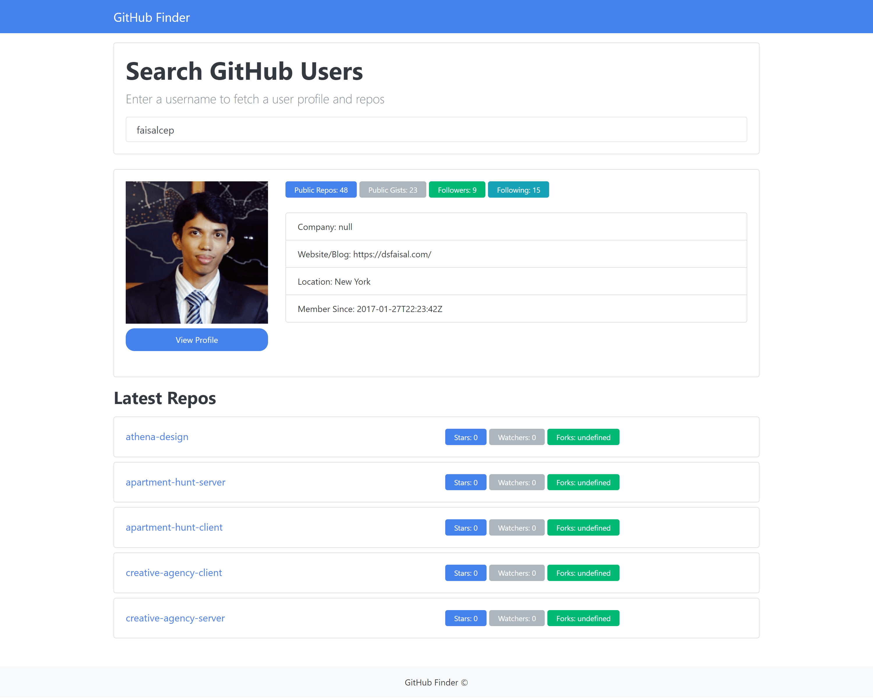 Github Finder