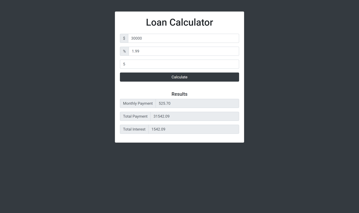 Loan Calculator